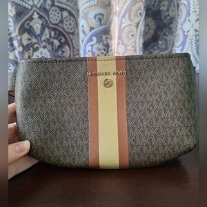 Michael Kors Gold and Brown Belt Bag